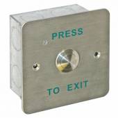 An image of Exit Button Normally Open/Closed Contact "PRESS TO EXIT" (Flush)