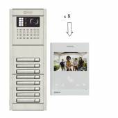 An image of NEXA 8 WAY VIDEO INTERCOM WITH ART4 LITE MONITOR - SINGLE BUTTON