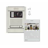 An image of Nexa 1 way video intercom with Art4 lite monitor - single button