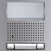 An image of 2 push buttons Nexa audio / video grille module. Stainless Steel